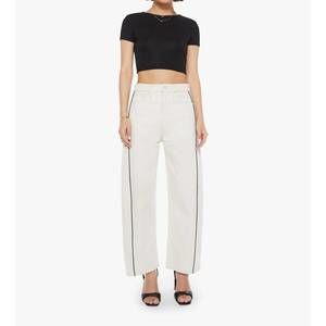 NEW MOTHER lil half-piped ankle jean in act natural